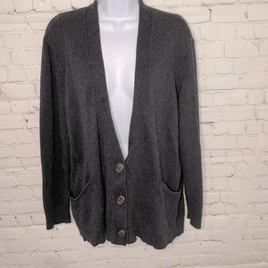J.Jill Grey Cardigan Sweater